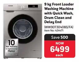 Makro Samsung Front Loader Washing Machine with Quick Wash, Drum Clean and Delay End offer