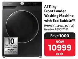 Makro Samsung AI Front Loader Washing Machine with Eco Bubble offer