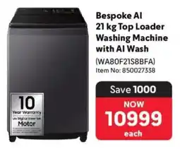 Makro Samsung Bespoke AI Top Loader Washing Machine with AI Wash offer