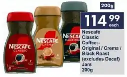 President Hyper Nescafé Classic Coffee Original/ Crema/ Black Roast Jars offer