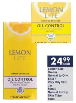 President Hyper Lemon Lite Cream Normal to Oily Skin/ Very Oily Skin Jar/ Normal to Oily Skin Tube offer