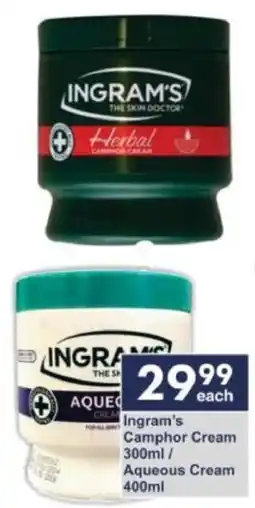 President Hyper Ingram's Camphor Cream/ Aqueous Cream offer