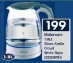 President Hyper Mellerware Glass Kettle Cloud White Base offer