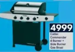 President Hyper Cadac Commander 4 Burner + Side Burner Gas Braai offer