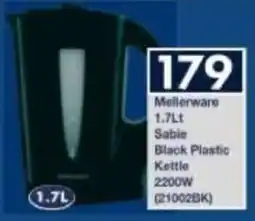 President Hyper Mellerware Sabie Black Plastic Kettle 2200w offer