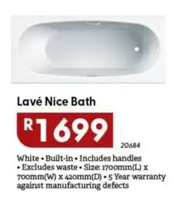 Brights Hardware Lavé Nice Bath offer
