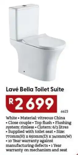Brights Hardware Lavé Bella Toilet Suite offer