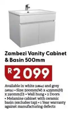 Brights Hardware Zambezi Vanity Cabinet & Basin offer