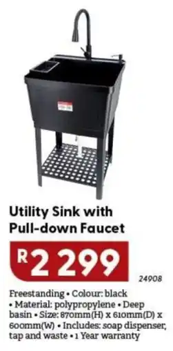 Brights Hardware Utility Sink with Pull-down Faucet offer