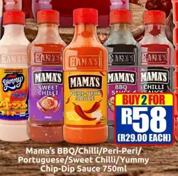 Three Star Cash and Carry Mama's BBQ/ Chilli/ Peri-Peri/ Portuguese/ Sweet Chilli/ Yummy Chip-Dip Sauce offer