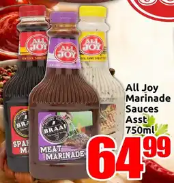 Three Star Cash and Carry All Joy Marinade Sauces offer