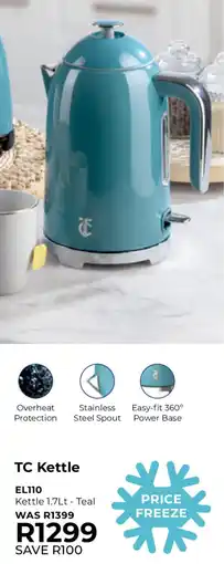 Table Charm Direct TC Kettle Teal offer