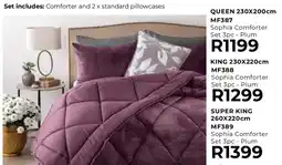 Table Charm Direct Sophia Comforter Set 3pc Plum Queen offer