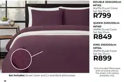 Table Charm Direct TC Queen Waffle Duvet Cover Set 3pc Plum offer
