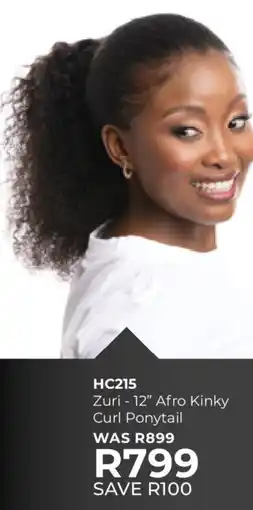Table Charm Direct TC Zuri 12" Afro Kinky Curl Ponytail offer