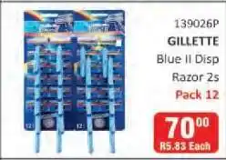 KitKat Cash and Carry GILLETTE Blue II Disp Razor 2s Pack 12 offer