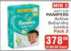 KitKat Cash and Carry PAMPERS Active Baby-dry Jumbo Pack 2 offer