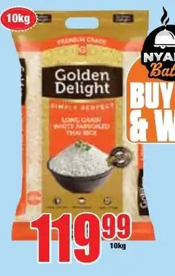 Boxer Superstores Golden Delight Premium Grade Long Grain White Parboiled Thai Rice offer