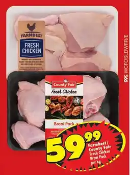 Shoprite Farmbest/ County Fair Fresh Chicken Braai Pack offer