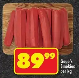 Shoprite Gogo's Smokies offer