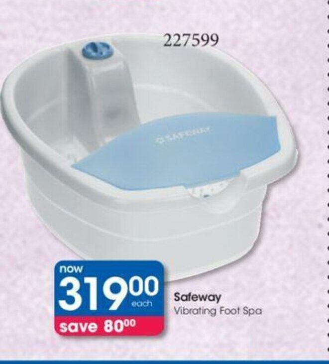 Safeway Vibrating Foot Spa offer at Clicks