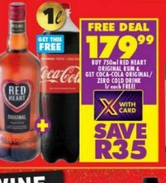 Shoprite Red heart rum offer