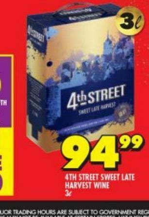 Shoprite 4th street wine offer