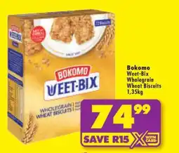 Shoprite BOKOMO WEET-BIX WHOLEGRAIN WHEAT BISCUITS 1.35kg offer
