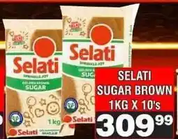 Advance Cash n Carry SELATI SUGAR BROWN 1KG X 10's offer