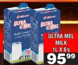 Advance Cash n Carry ULTRA MEL MILK 1L X 6's offer