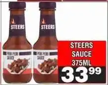 Advance Cash n Carry STEERS SAUCE 375ML offer
