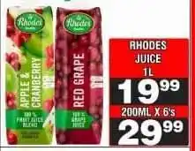 Advance Cash n Carry RHODES JUICE 1L offer