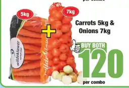 Boxer Carrots 5kg & Onions 7kg offer