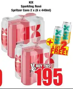 Boxer KIX Sparkling Rosè Spritzer Cans 2 x (6 x 440ml) offer