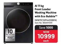 Makro AI 11 kg Front Loader Washing Machine with Eco Bubble offer