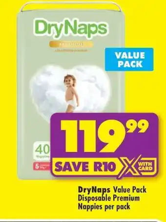 Shoprite DryNaps Value Pack offer