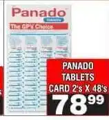 Advance Cash n Carry PANADO TABLETS CARD 2's X 48's offer