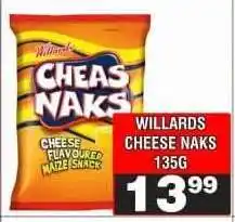Advance Cash n Carry WILLARDS CHEESE NAKS 135G offer