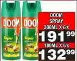 Advance Cash n Carry DOOM SPRAY 180ML X 6's offer