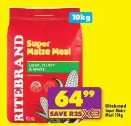 Shoprite Ritebrand Super Maize Meal 10kg offer