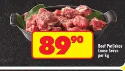 Shoprite BEEF POTJIEKOS LOOSE SERVE per kg offer