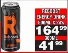 Advance Cash n Carry REBOOST ENERGY DRINK 500ML X 24's offer