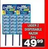 Advance Cash n Carry LASER 2 DISPOSABLE RAZOR offer