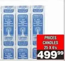 Advance Cash n Carry PRICES CANDLES 25 X 6's offer