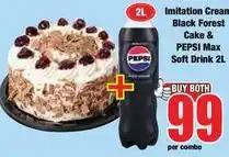 Boxer Pepsi - black forest cake & soft drink offer