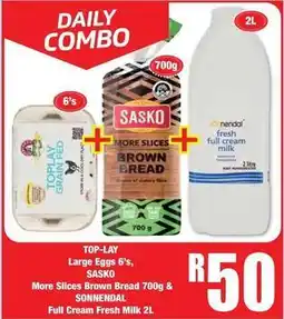 Boxer Daily - large eggs, brown bread & full cream milk offer