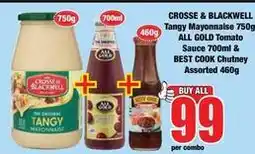Boxer Crosse & blackwell - tangy mayonnaise, all gold tomato sauce & best cook chutney offer