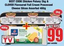 Boxer Clover - chicken polony & flavoured full cream processed cheese slices offer