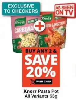 Checkers Knorr Pasta Pot All Variants offer