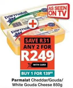 Checkers Parmalat Cheddar/ Gouda/ White Gouda Cheese offer